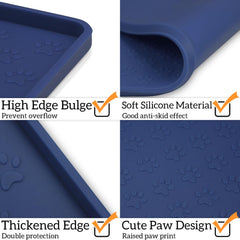 Ptlom placemat protects floors from spills and food messes.