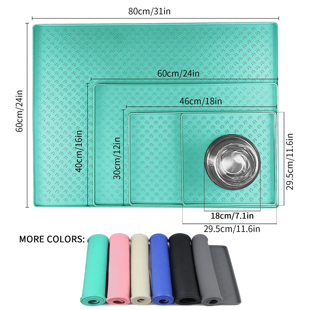 Ptlom silicone placemat non-slip edge prevents bowls sliding during feeding