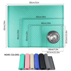 Ptlom silicone placemat non-slip edge prevents bowls sliding during feeding