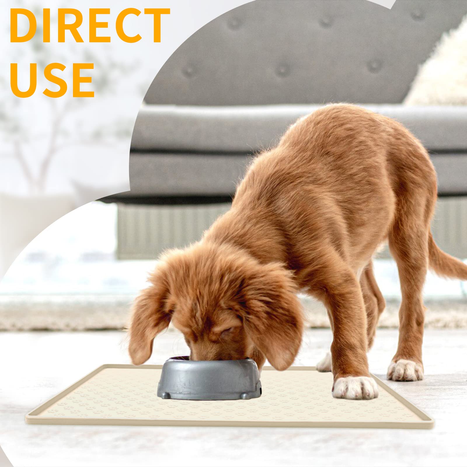 Ptlom placemat waterproof surface helps keep floor dry during meals.