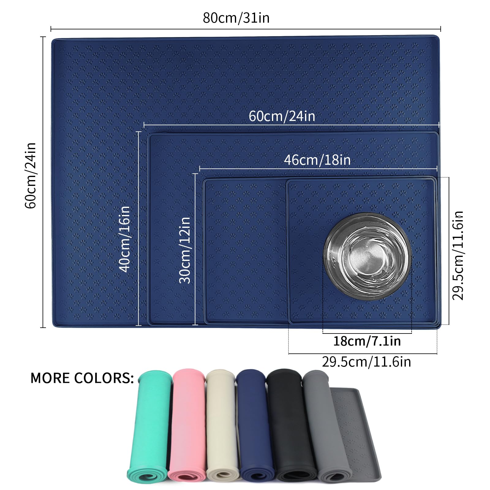 Ptlom silicone placemat is waterproof for easy wipe-down after meals.