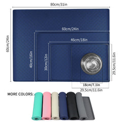 Ptlom silicone placemat is waterproof for easy wipe-down after meals.