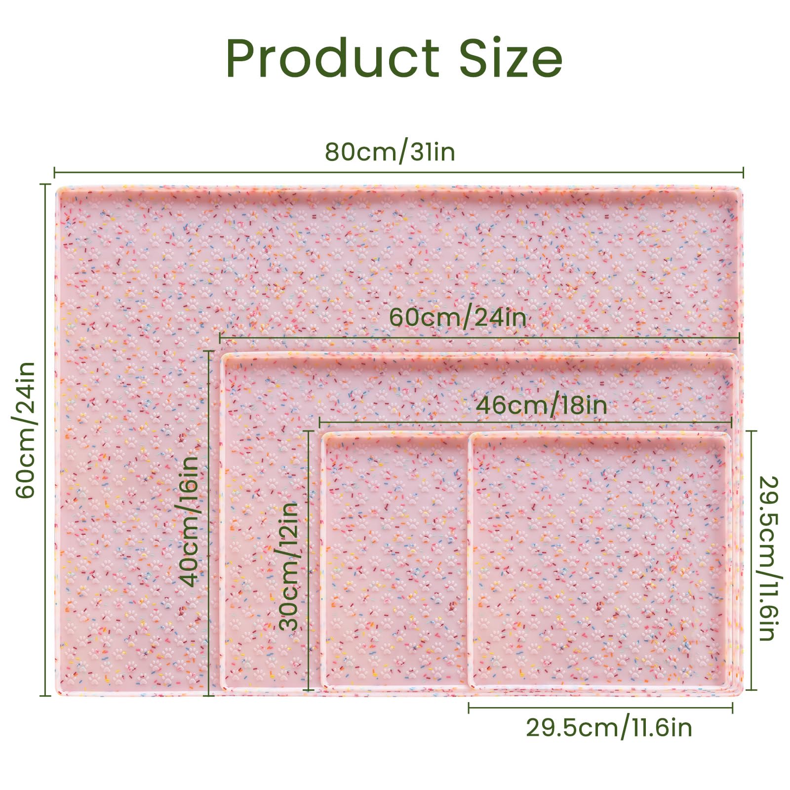 Ptlom waterproof pet placemat protecting floors