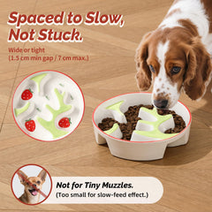 PTOBER Cherry side view shows sturdy base and grippy pads for mess-free feeding