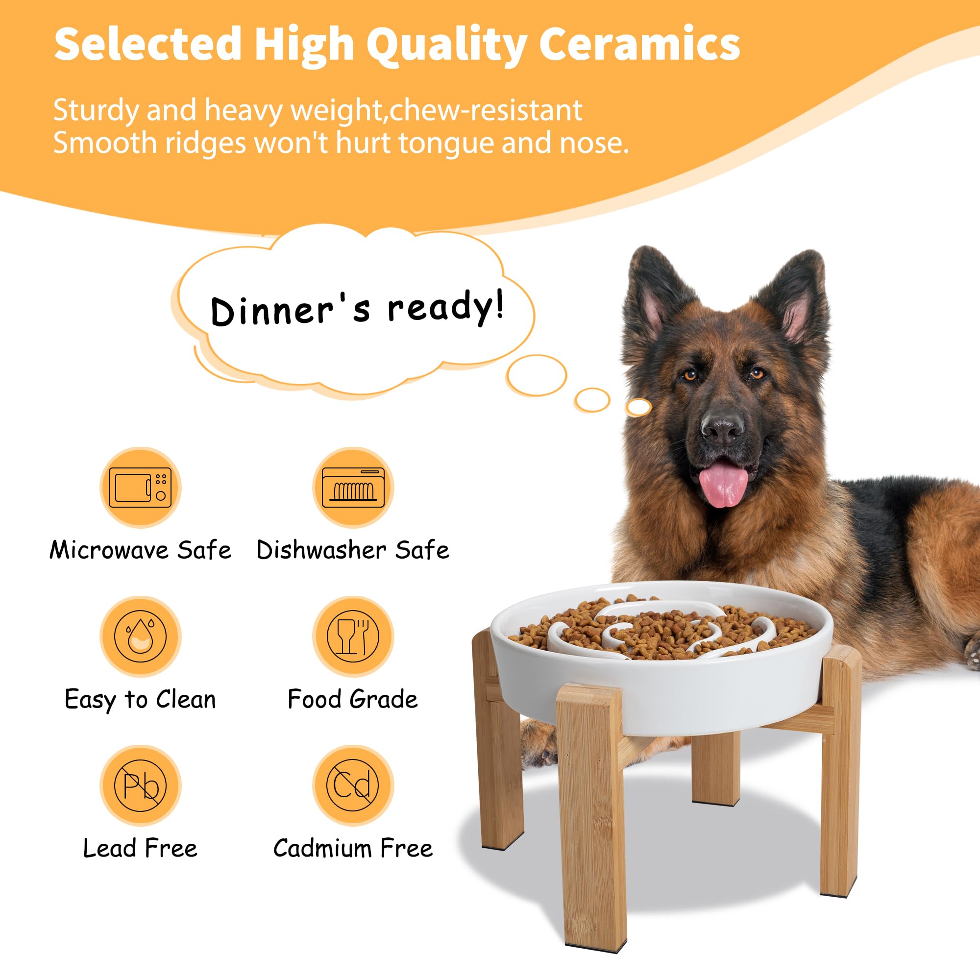 PTOBER dishwasher-safe ceramic bowl is easy to clean.