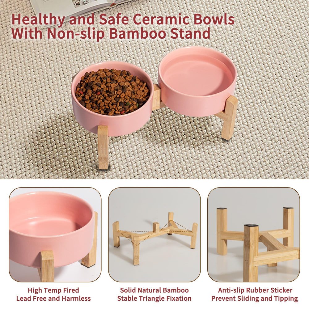 PTOBER small 16oz ceramic bowl ideal for cats and puppies.