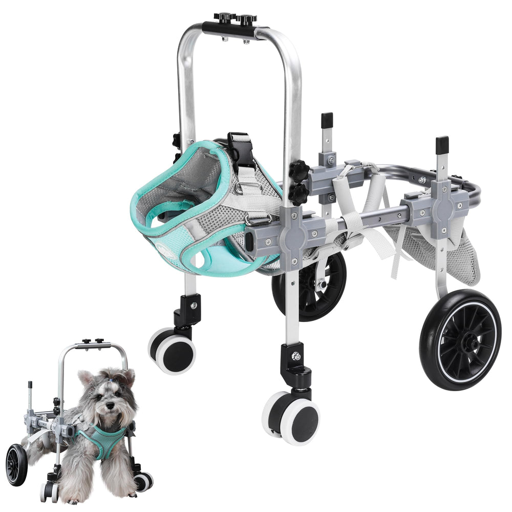 PTWSF dog wheelchair side view shows quick assembly for fast setup