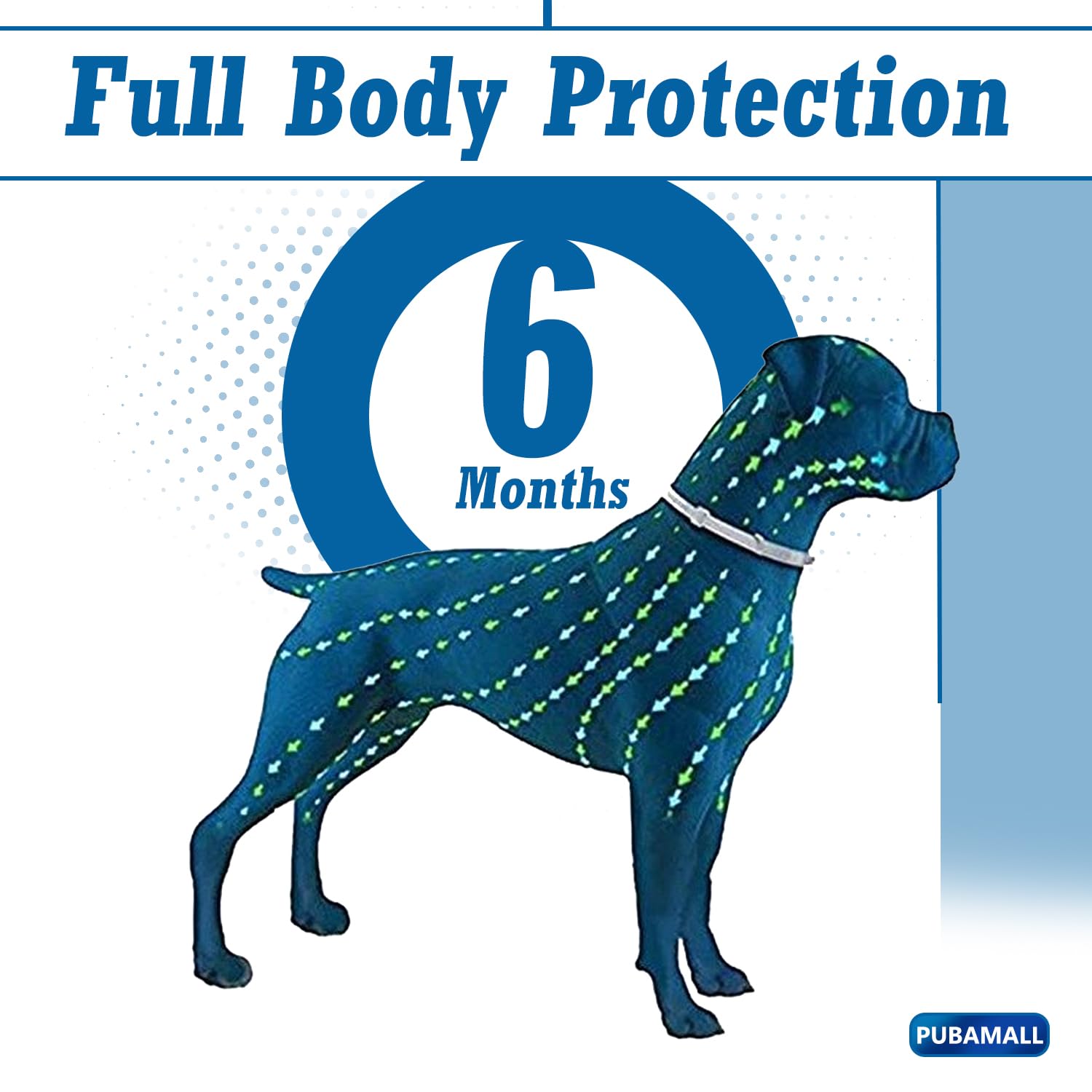 PUBAMALL flea-collar-dogs-soft-comfort: soft, flexible material for comfortable wear.