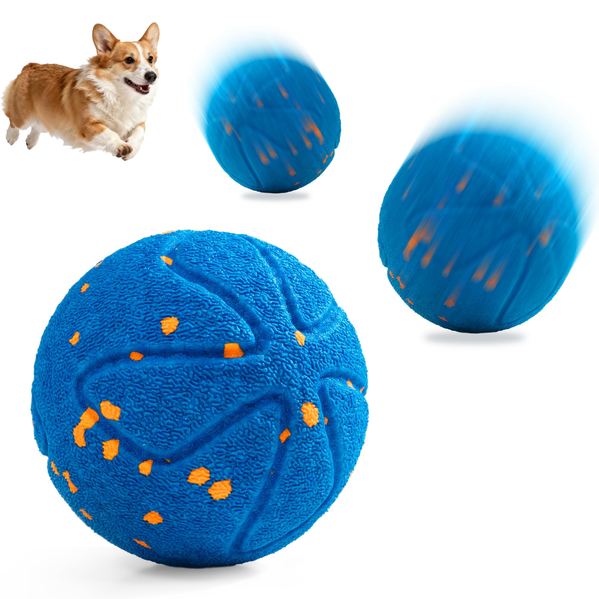 Pubialo bola interactiva para perros con luz rosa, ideal para juego activo en interiores.