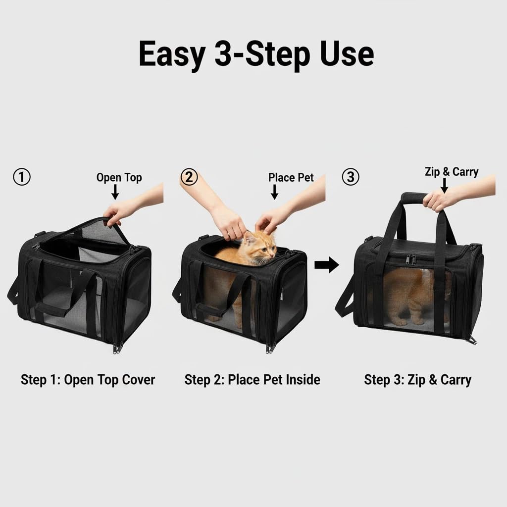 Pucewmy dog carrier folded-flat display shows space-saving storage when not in use.