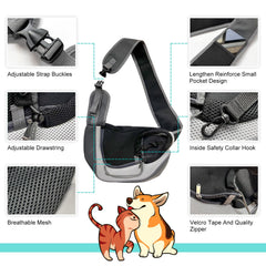 PUCEWMY dog sling carrier bottom padding detail for added pet comfort.