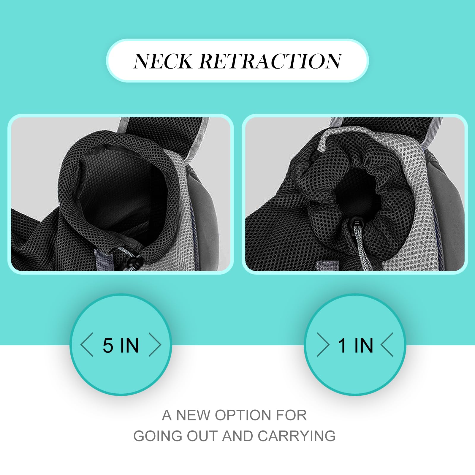 PUCEWMY dog sling carrier mesh pocket on strap for easy access to treats.