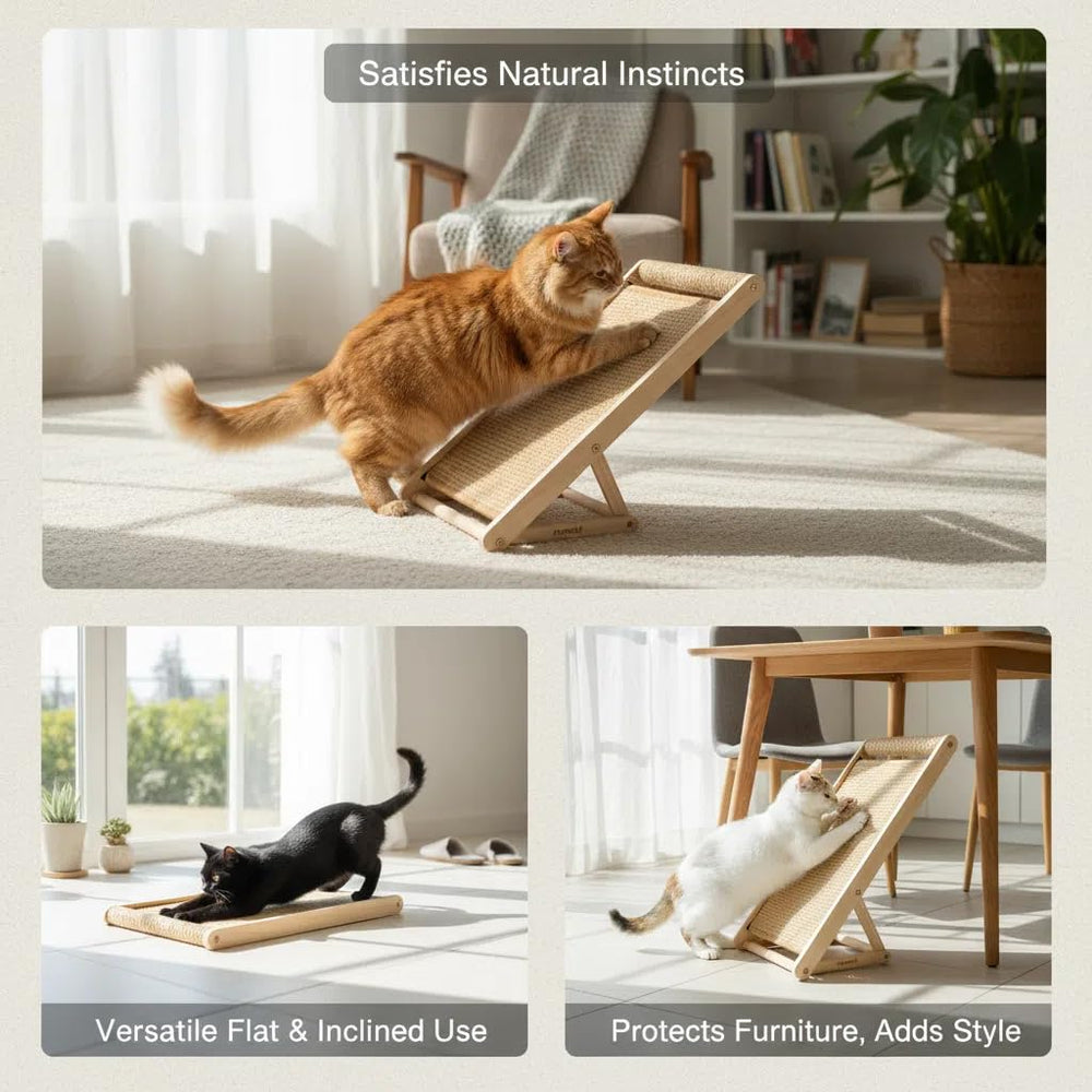 Pudigloy indoor cat use against wall fits tight spaces.