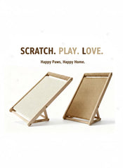 Pudigloy natural sisal surface wrapped over a sturdy solid wood frame.
