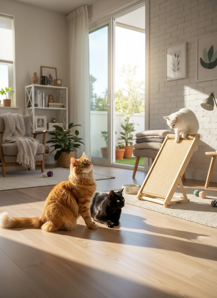 Pudigloy space-saving design fits neatly against walls in small rooms.