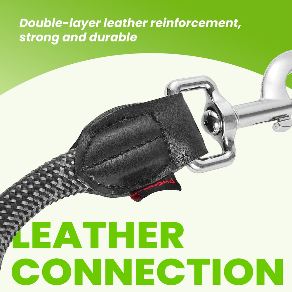 Pudiwind night-reflective stitching on leash for low-light visibility