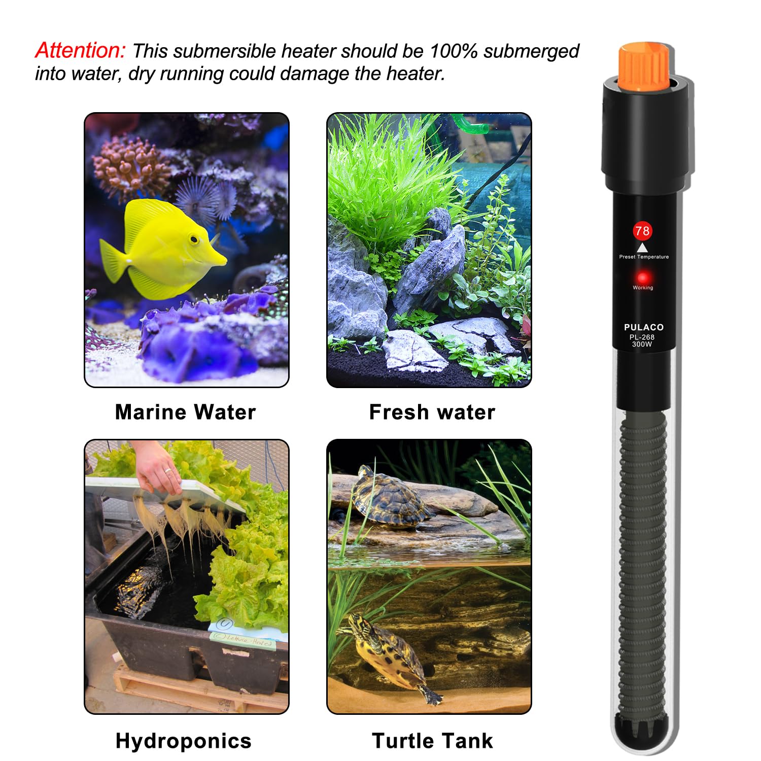 Pulaco easy-installation heater using dual suction cups for secure placement