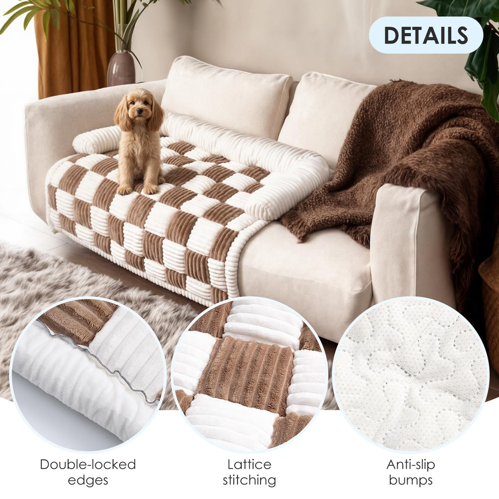 PulseFay couch cover with double-layer padding adds thickness and comfort.