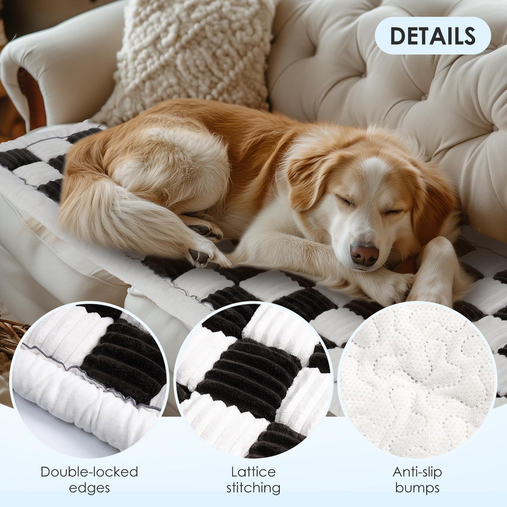PulseFay 59-inch sofa protector fits standard couches with neat edges.