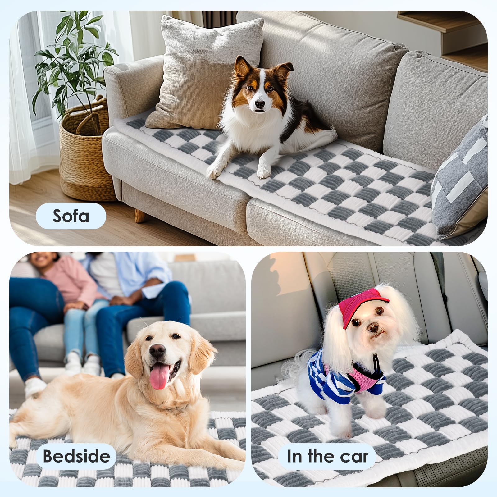 PulseFay cover placed on a sofa to prevent slipping during play.