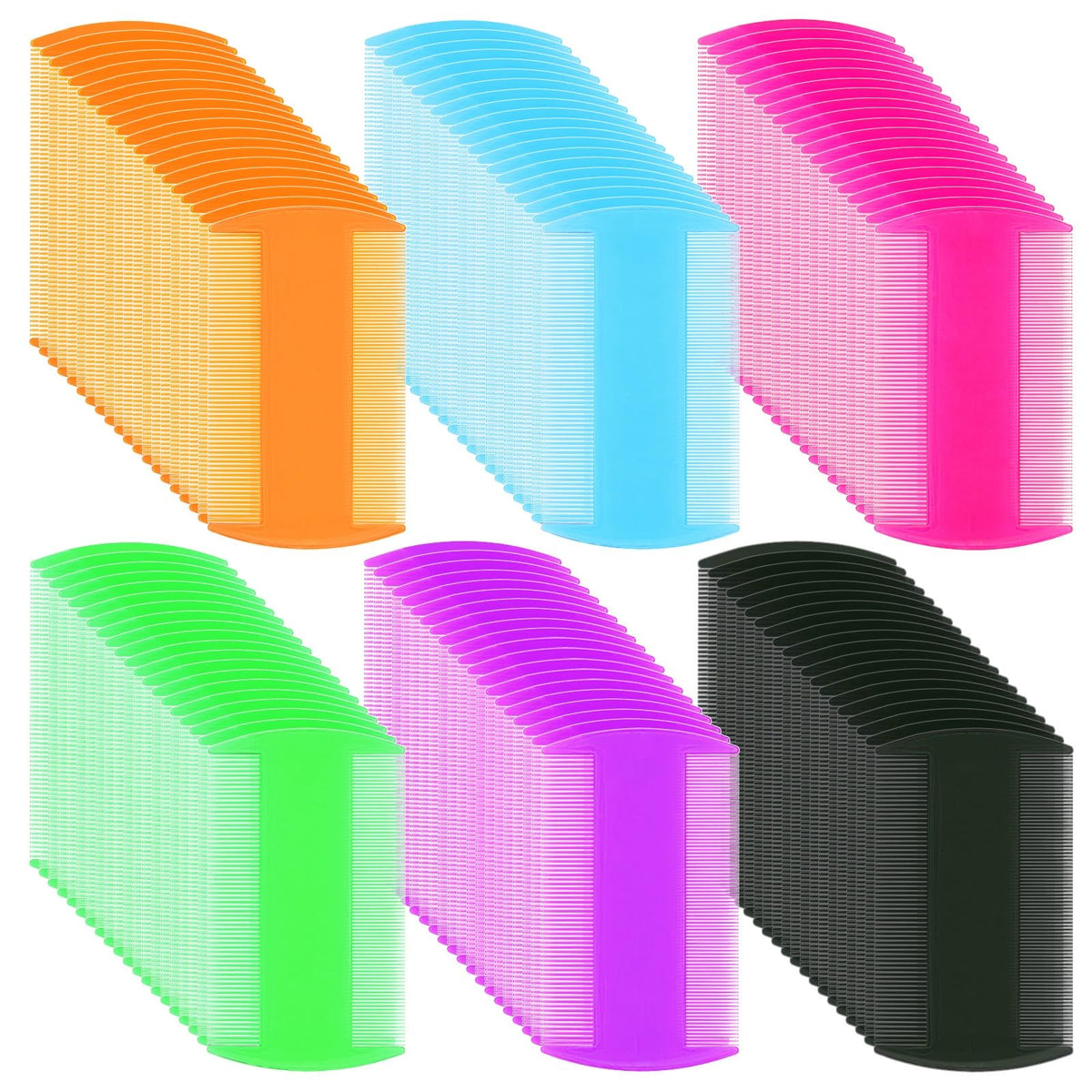 Pumtus 120-pack plastic flea combs for easy, thorough pet grooming.