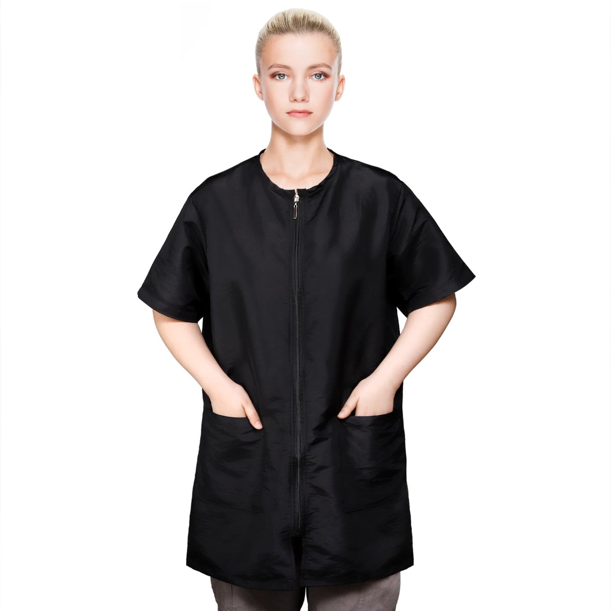 Pumtus bata impermeable para mascotas con cremallera completa protege la ropa