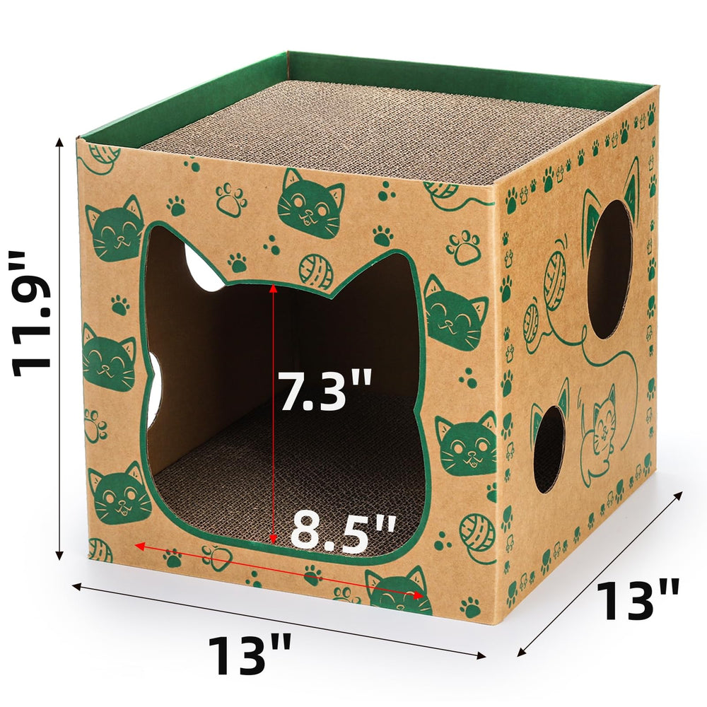 Pumtus 2-pack cat houses wide entrance enables easy entry and playtime