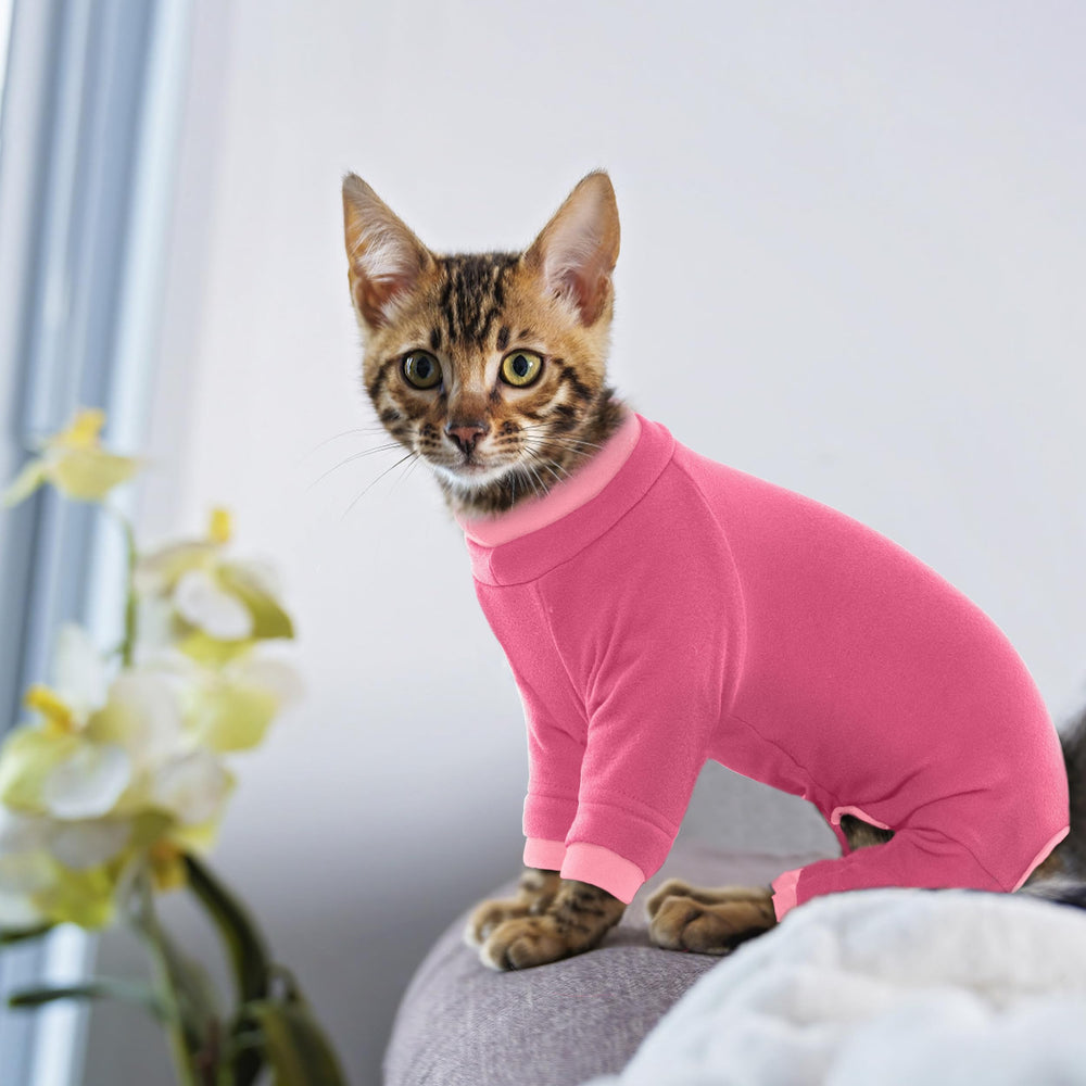 PUMYPOREITY pink cat sweater close-up highlights breathable, lightweight fabric
