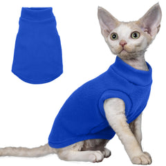 PUMYPOREITY cat sweater close-up shows plush fleece for cozy winter warmth.