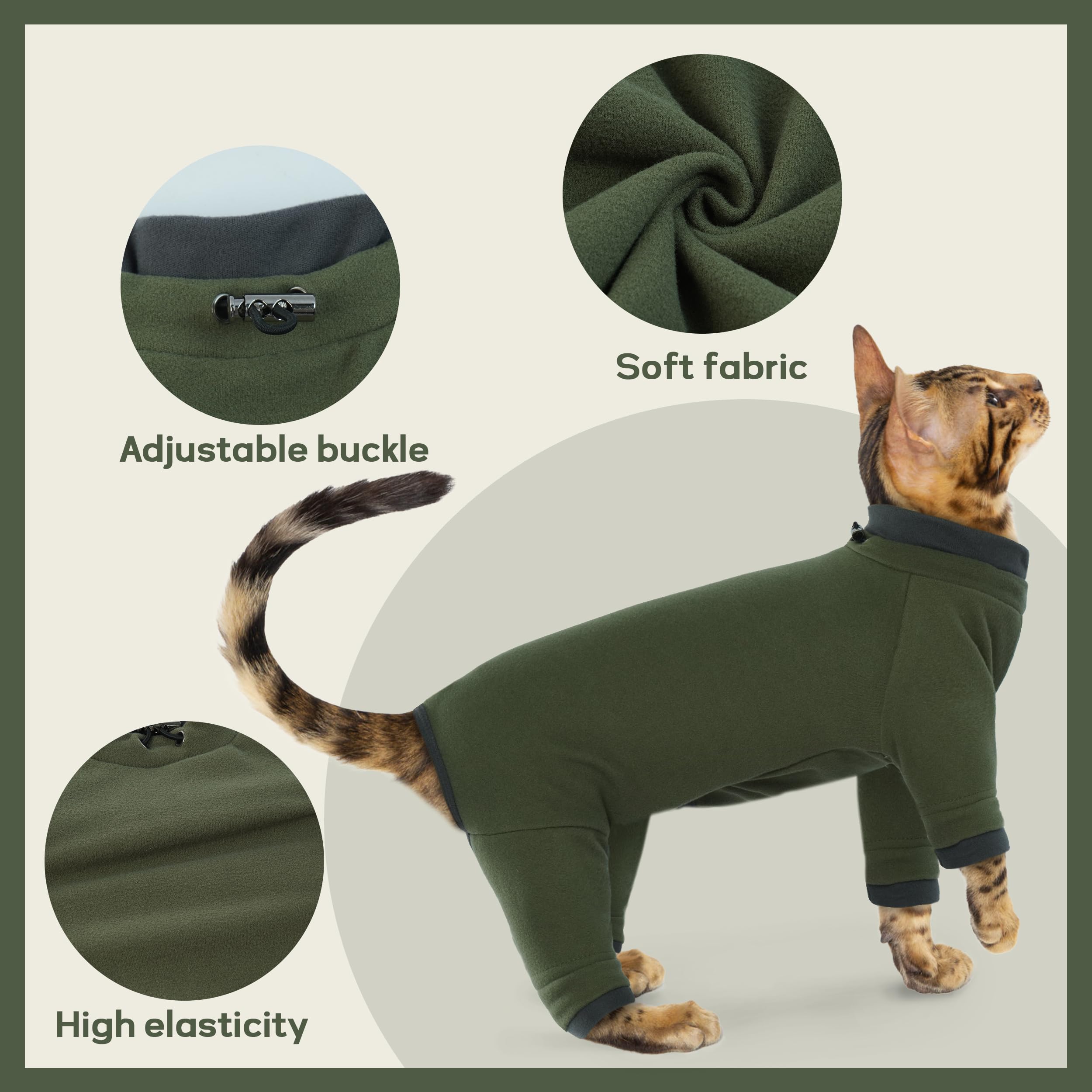 PUMYPOREITY allergy-friendly cat sweater acts as a barrier against allergens.