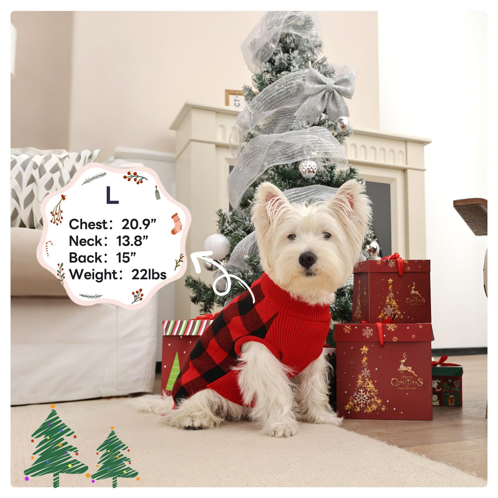 Elastic high collar on PUMYPOREITY dog sweater for easy dressing