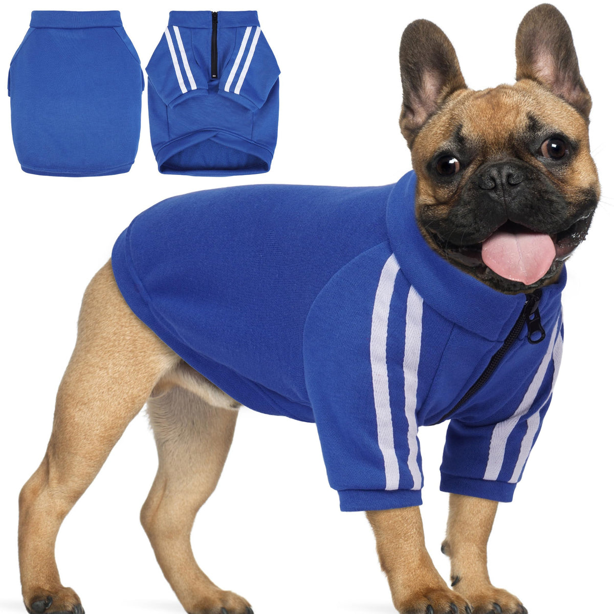 PUMYPOREITY sporty zip-up hoodie front view for easy on-the-go walks.