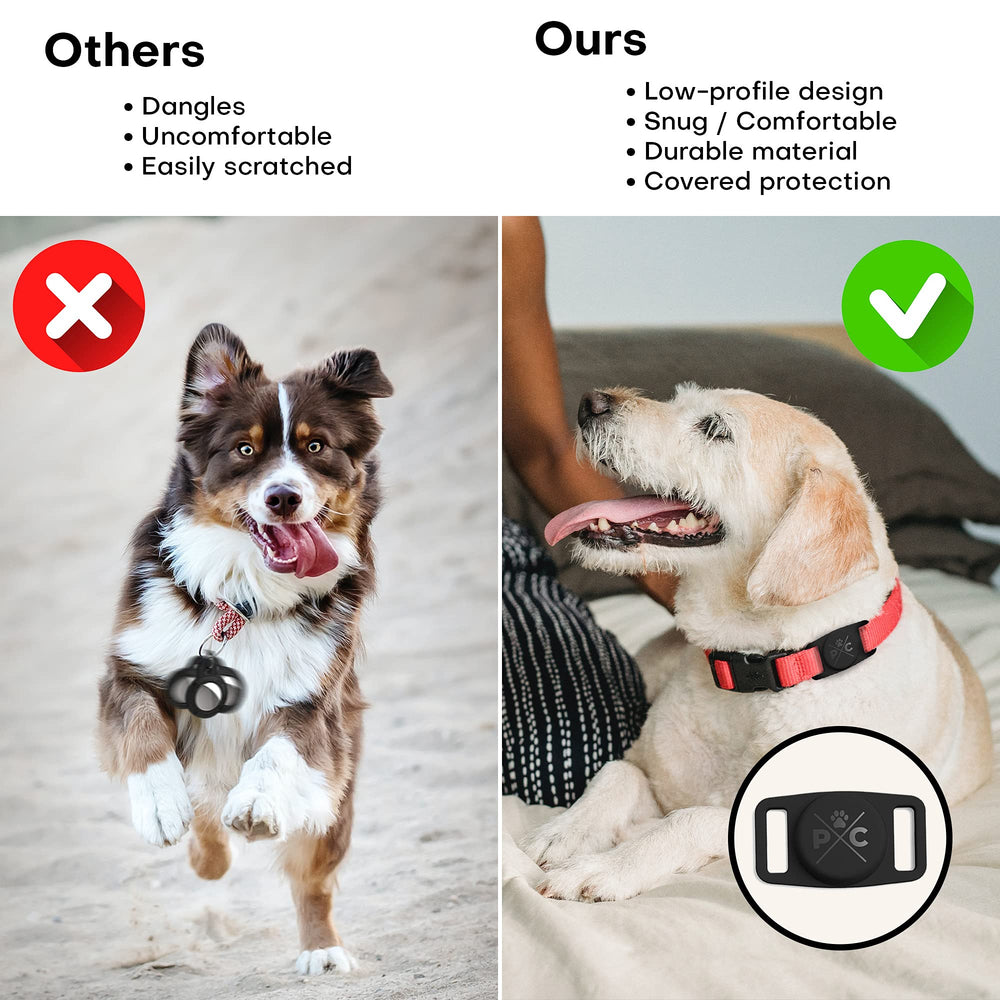 Pup Culture AirTag Dog Collar Holder compatibility with various collars for quick setup.