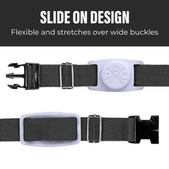 Pup Culture AirTag Dog Collar Holder low-profile design fits 1-inch collars securely.