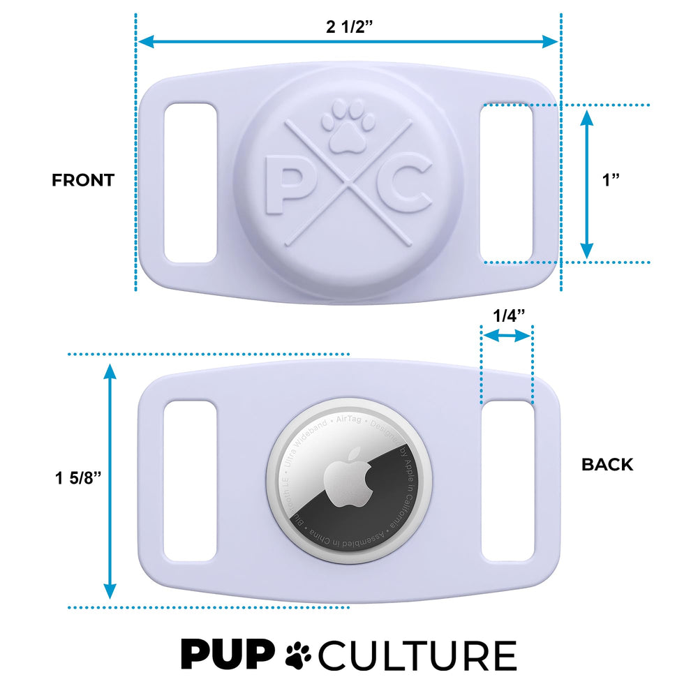Pup Culture AirTag Dog Collar Holder resists water and impacts during walks and swims.