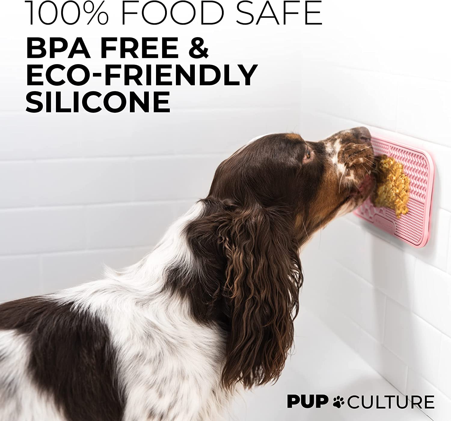 Pup Culture dog puzzle rectangles provide mental stimulation during meals.
