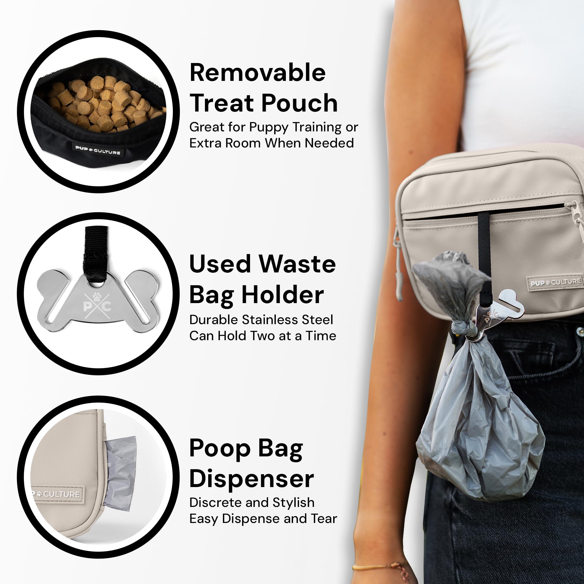 Pup Culture dog walking bag styled for everyday adventures