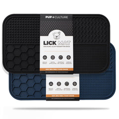 Pup Culture lick mat 2-pack shown for slow feeding and longer meals.