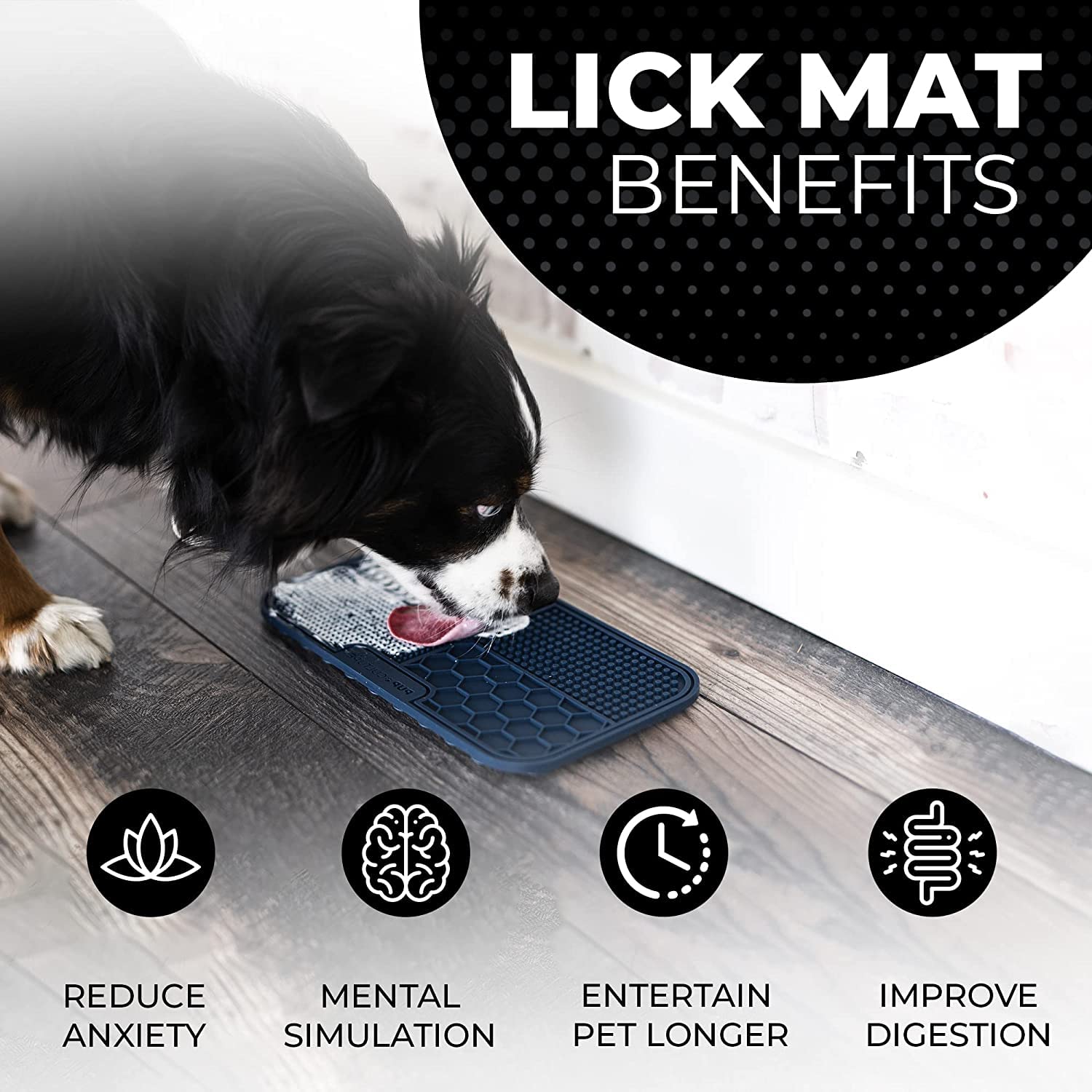 Pup Culture lick mat dental-friendly grooves illustrate gentle dental-care support.