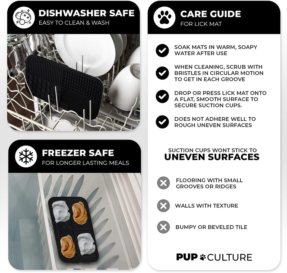 Pup Culture lick mat for all breeds underscores universal appeal and training potential