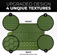 Pup Culture lick-mat with rectangles pattern foraging and patience.