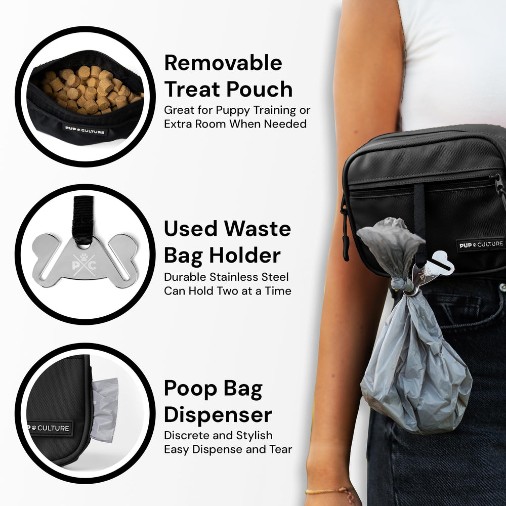 Pup Culture poop bag dispenser ready for quick pickups at the park