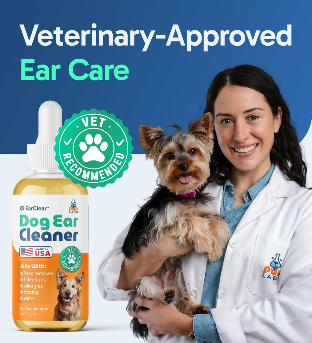 Pup Labs Ear Clear is vet-recommended and USA-made.