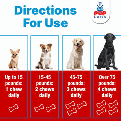 Pup Labs Freedom Joint Chews textured bites demonstrate palatable texture loved by dogs.