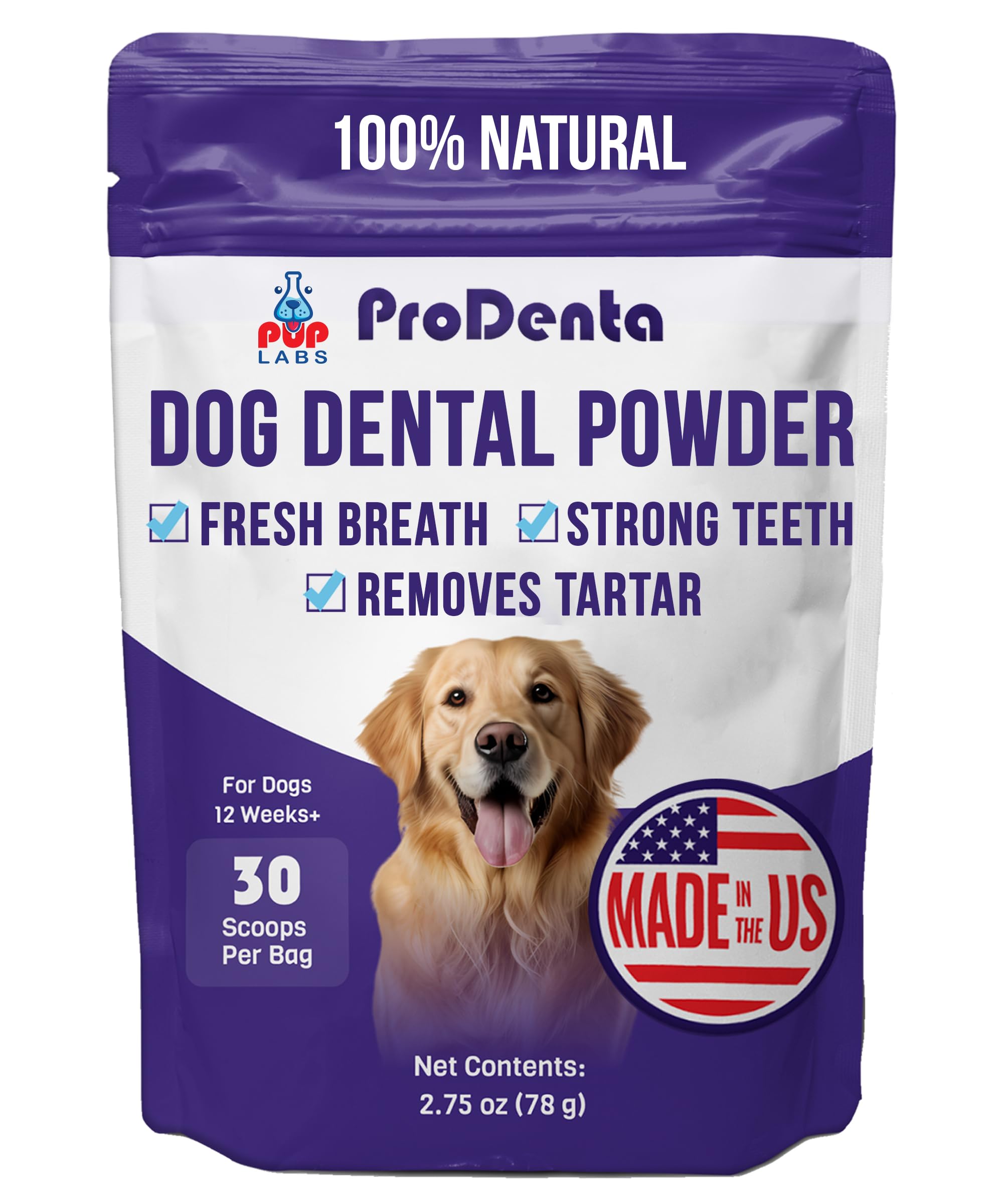 Pup Labs ProDenta tub front for easy at-home dog dental care.