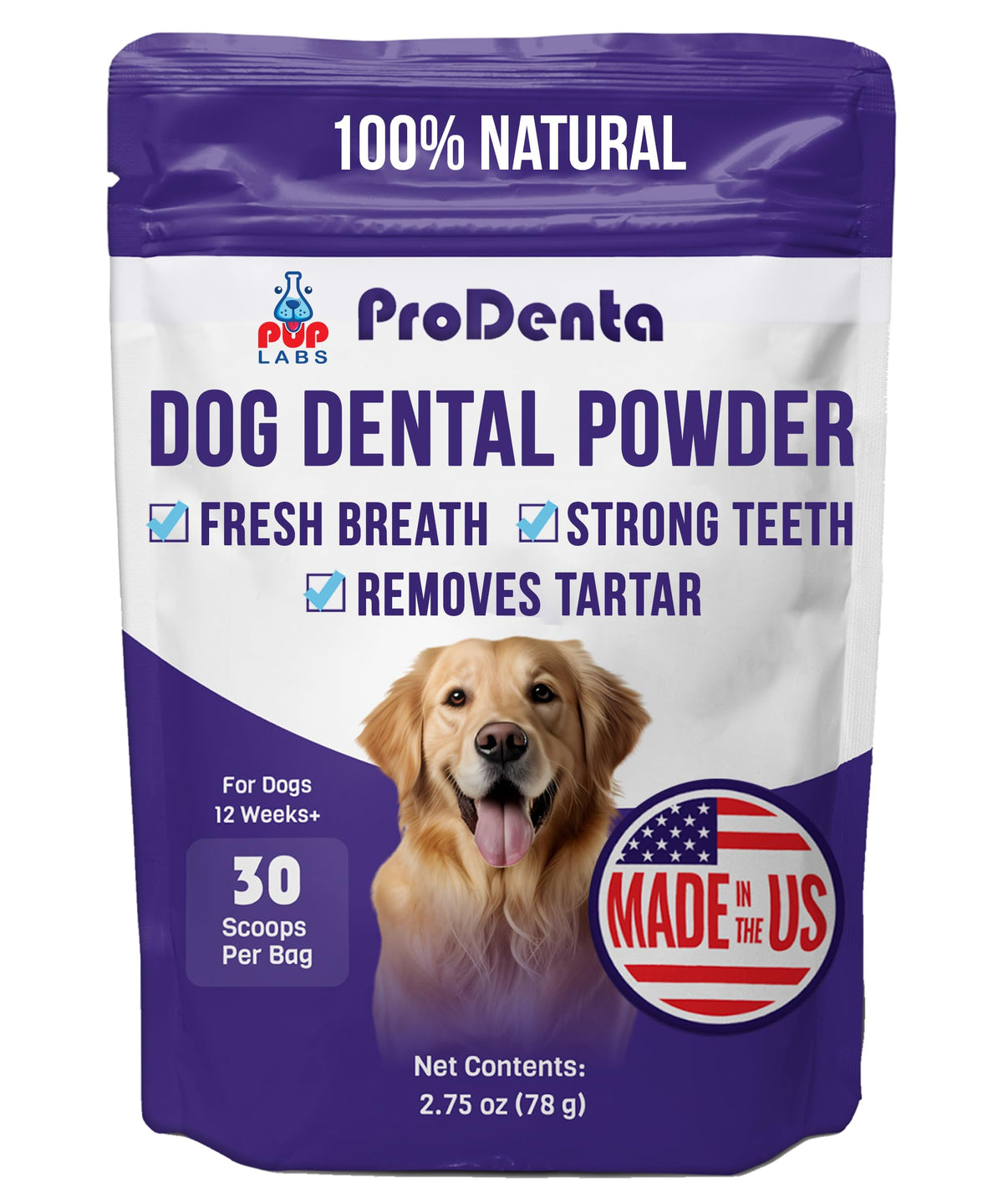 Pup Labs ProDenta tub front for easy at-home dog dental care.
