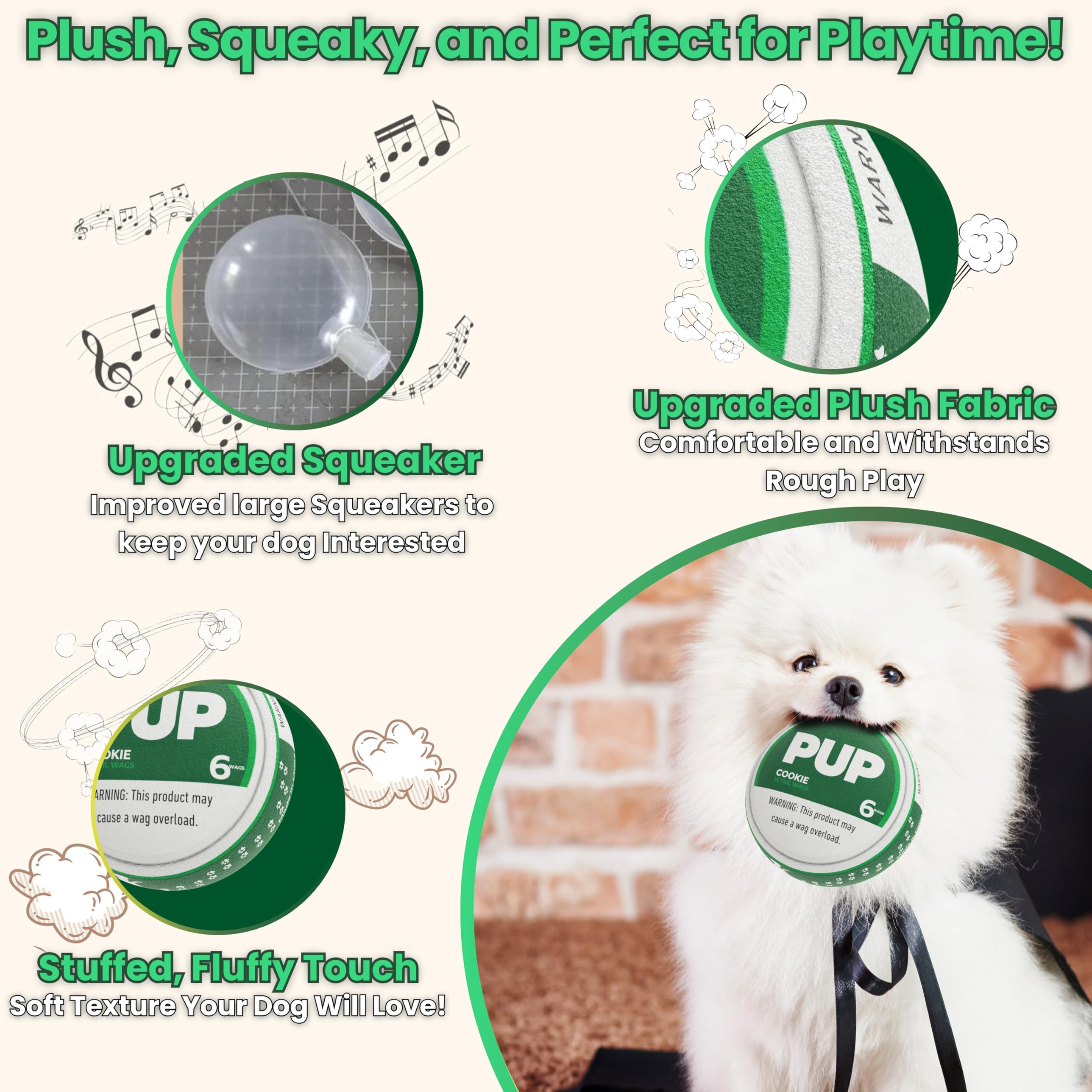 PUP6 Pupper Decky compact size is easy to carry for on the go play.
