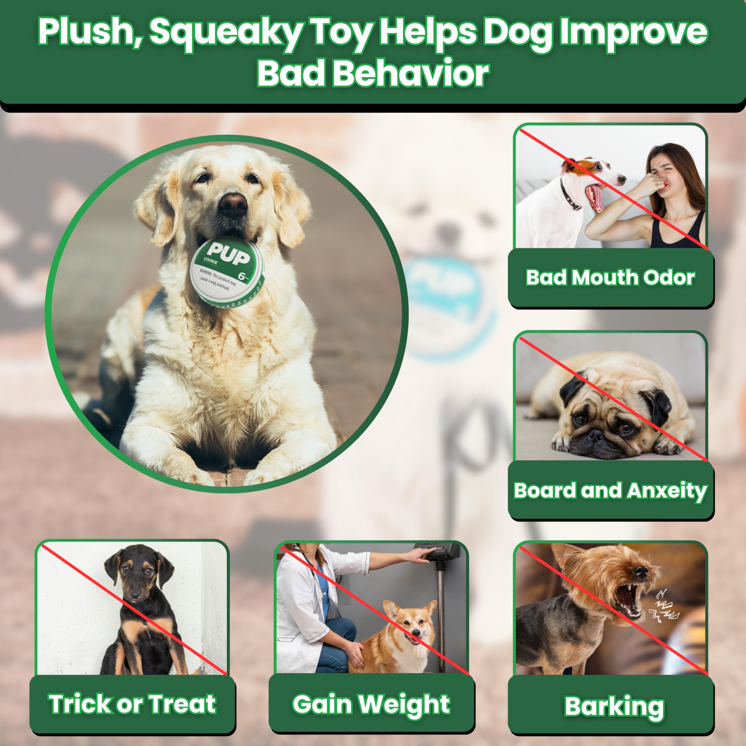 PUP6 Pupper Decky durable fabric resists heavy chewing for longer lasting fun.