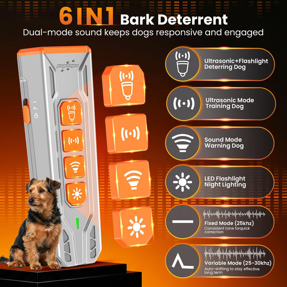 PupDepo bark deterrent in outdoor use for respectful barking reduction during walks
