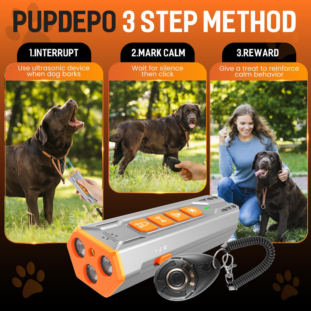 PupDepo training clicker included for reward-based obedience training
